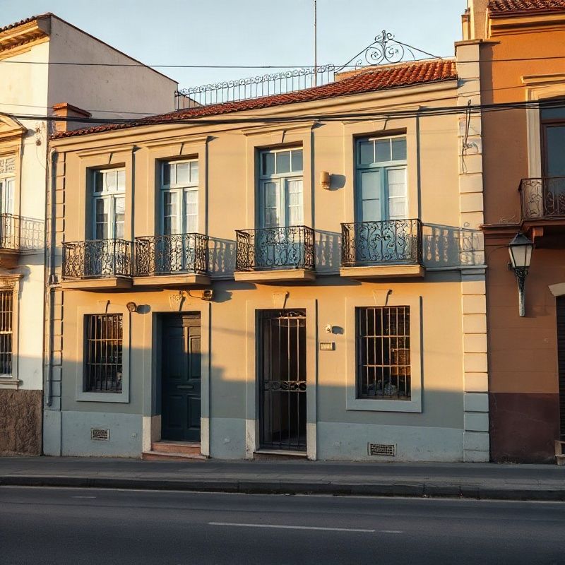 Fachada de una redacción en Las Piedras, Uruguay